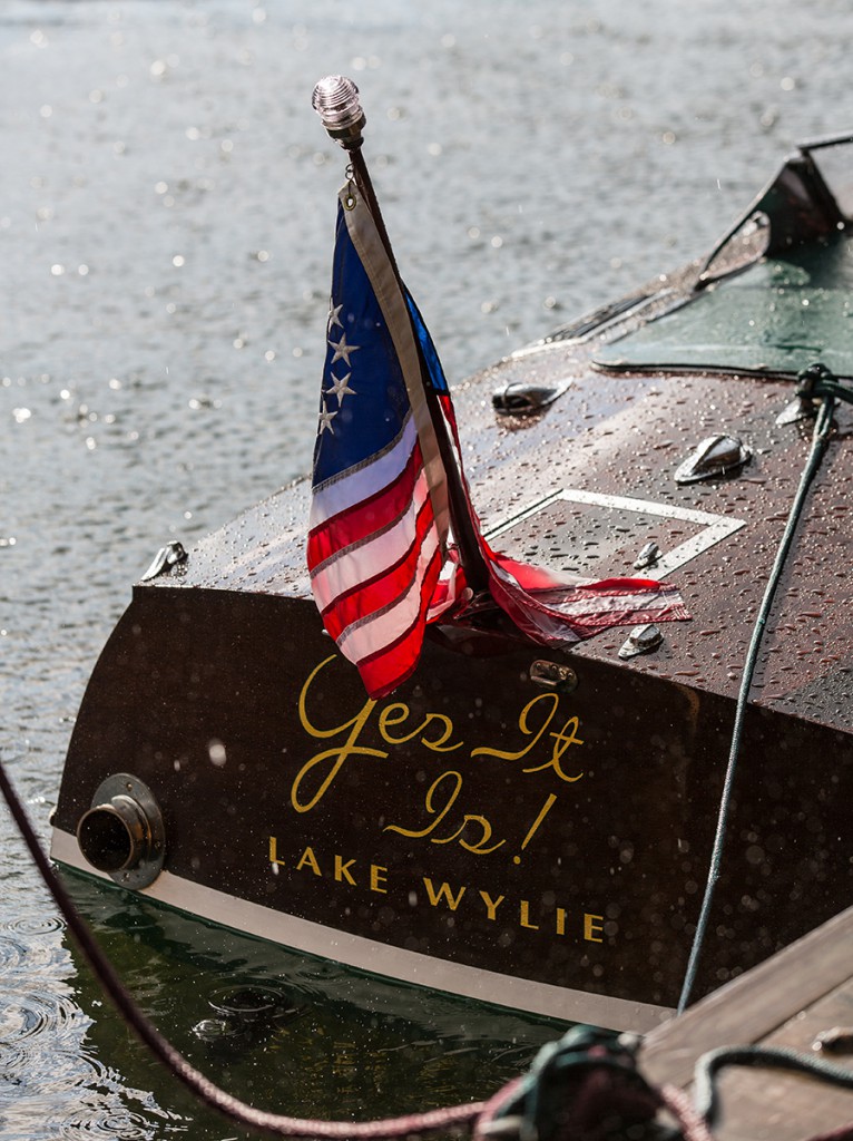 Yes, it did rain briefly.  Rain on Gerry and Norma Wilken's 28' Gar Wood.